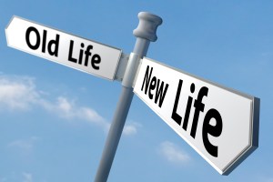 a sign post of changing to a new way of life